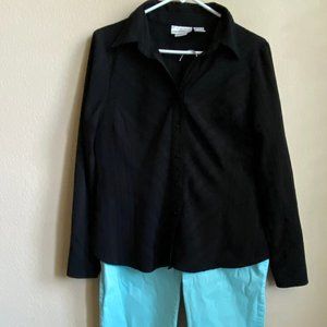 Worthington,SZ 10 Petite Black Shirt